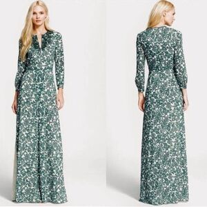 Tory Burch Talan Caftan Green Vine Issy Gown Dress size 12
